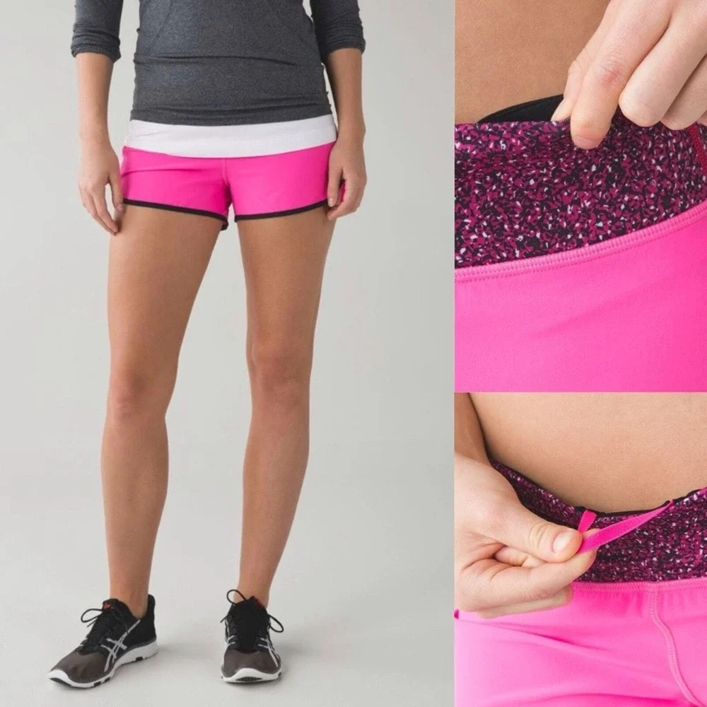 Lululemon Run:‎ Speed Short 4 Way Stretch Raspberry Glo Light Size 6